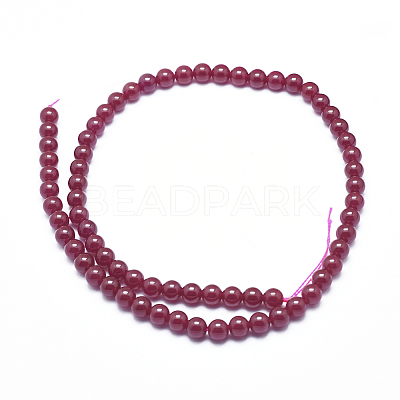Lab Grown Red Corundum Beads Strands G-D0003-C21-B-1