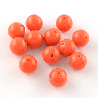 Round Imitation Gemstone Acrylic Beads OACR-R029-12mm-M-1