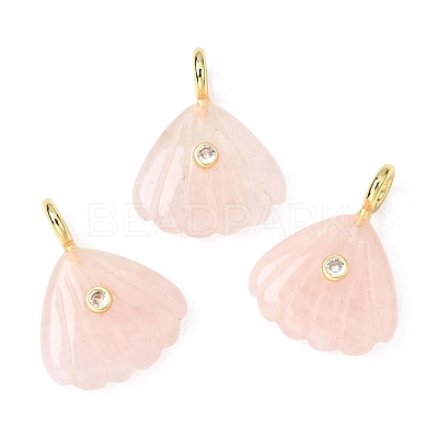 Natural Rose Quartz Carved Pendants G-C282-05H-1