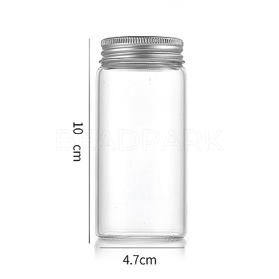 Column Glass Screw Top Bead Storage Tubes CON-WH0086-094F-01-1