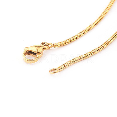 Adjustable 304 Stainless Steel Slider Necklaces NJEW-CJ0001-01G-1