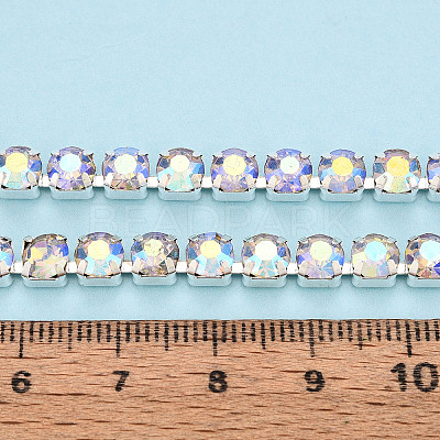 Brass Rhinestone Strass Chains CHC-T001-SS24-02S-1
