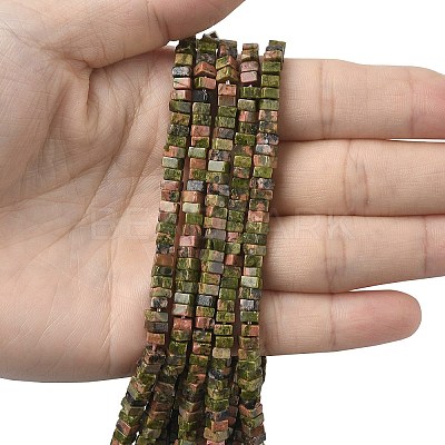 Natural Unakite Beads Strands G-A280-C10-01-1