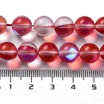Synthetic Moonstone Beads Strands G-P528-J03-25-1