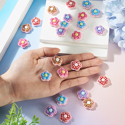 30Pcs Opaque Resin Cabochons RESI-TA0005-79E-1