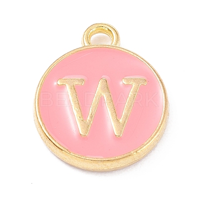 Golden Plated Alloy Enamel Charms ENAM-Q437-14W-1