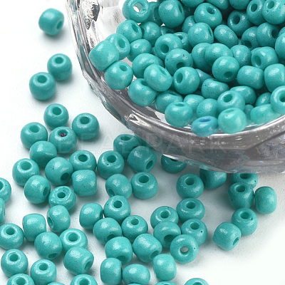 Baking Paint 8/0 Glass Seed Beads SEED-Q025-3mm-L08-1