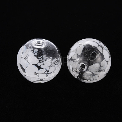 Transparent Handmade Blown Glass Globe Beads GLAA-T012-29-1