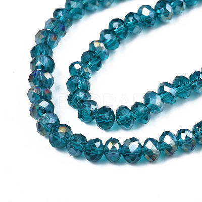 Electroplate Glass Beads Strands EGLA-A034-T4mm-B25-1