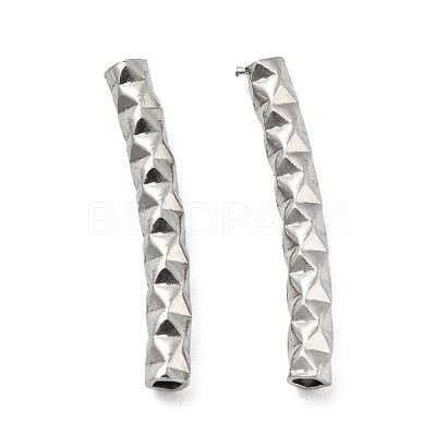 Non-Tarnish 304 Stainless Steel Tube Beads STAS-B047-29A-P-1