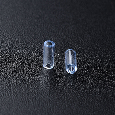 Transparent Glass Bugle Beads SEED-N005-001-C08-1