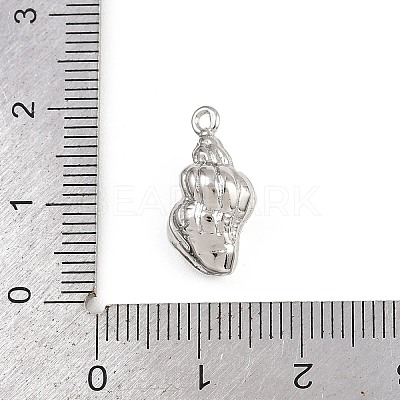 Shell Shape Brass ABS Imitation Pearl Pendants KK-I352-04C-P-1