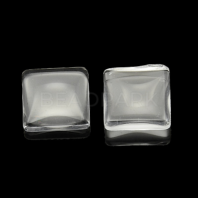 Transparent Glass Square Cabochons GGLA-A001-8mm-1