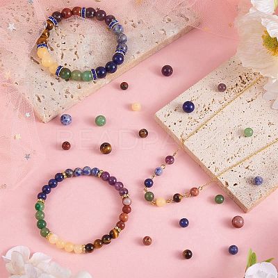 280Pcs 7 Style Chakela Natural Gemstone Beads G-SZ0002-02-1