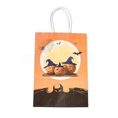 Halloween Theme Kraft Paper Gift Bags CARB-A006-01H-1