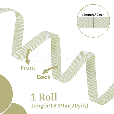 Polyester-cotton Ribbon OCOR-WH0048-04C-1