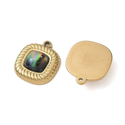 Natural Paua Shell Pendants SA-CBA11D7-28B-G-1