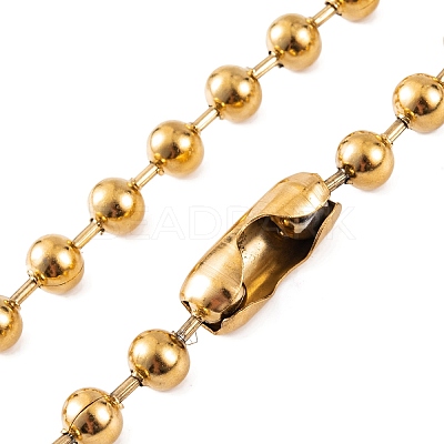 Ion Plating(IP) 304 Stainless Steel Ball Chain Necklaces for Women NJEW-G135-01B-G-1
