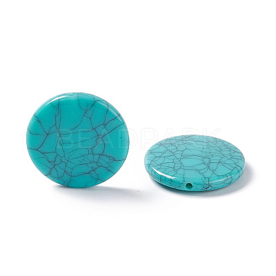 Crackle Opaque Acrylic Beads OACR-C006-09-1