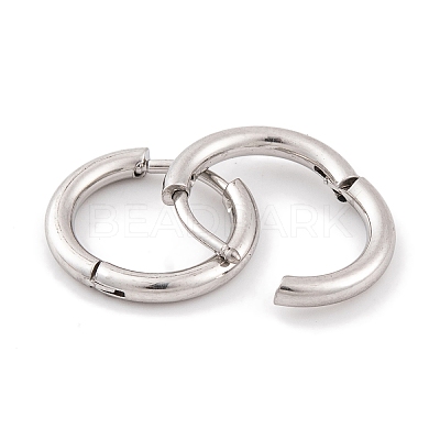 Non-Tarnish Round Ring 304 Stainless Steel Hoop Earrings for Women EJEW-G388-02A-P-1
