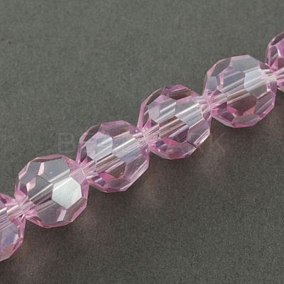 Electroplate Glass Bead Strands X-EGLA-R015-4mm-9-1