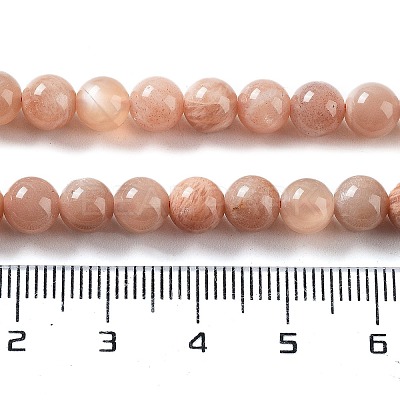 Natural Multi-Moonstone Beads Strands G-O030-6mm-10B-1