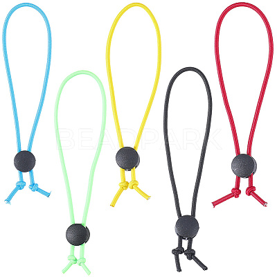 30Pcs 5 Colors Polyester Storage Bundling Elastic Rope AJEW-CN0006-36-1