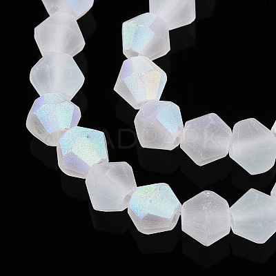Imitate Austrian Crystal Bicone Frosted Glass Beads Strands LS-EGLA-A039-T6mm-MB13-1
