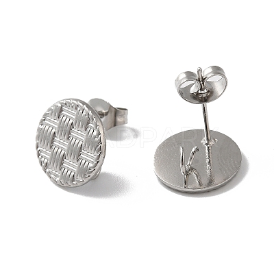 Non-Tarnish 304 Stainless Stud Earring Findings STAS-M314-01A-P-1