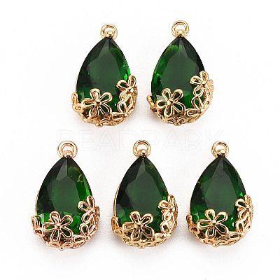 Transparent Glass Pendants X-GLAA-T007-05J-1