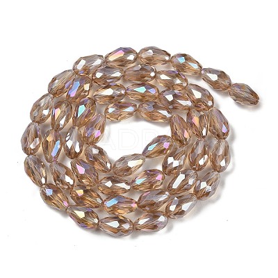 Transparent Electroplate Glass Beads Strands EGLA-N013-T4mm-B23-1