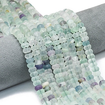 Natural Fluorite Beads Strands G-P575-A56-8x5mm-1