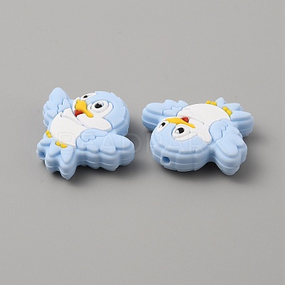 Bird Food Grade Eco-Friendly Silicone Beads SIL-WH0018-003C-1