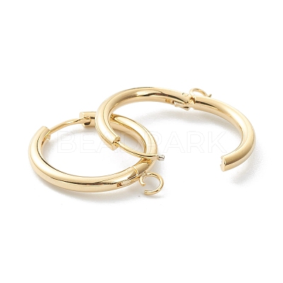 201 Stainless Steel Huggie Hoop Earring Findings STAS-P283-01H-G-1