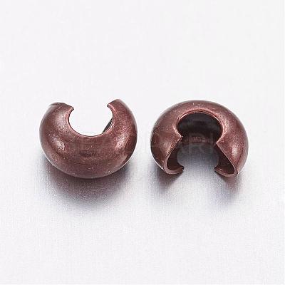 Brass Crimp Beads Covers KK-H290-NFR-NF-1