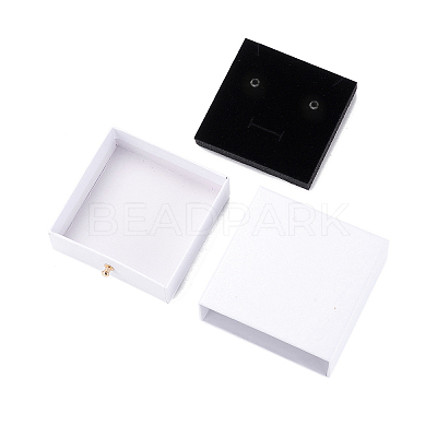 Square Paper Drawer Jewelry Set Box CON-C011-03B-07-1