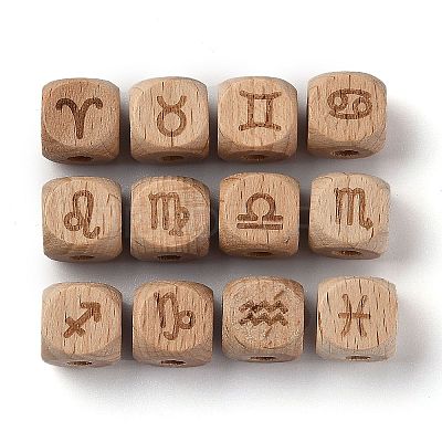 Natural Wood Constellation Beads LS-WOOD-M002-04-1