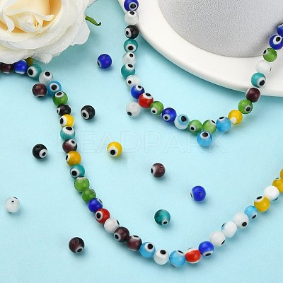 Handmade Lampwork Chevron Beads Strands D215-1