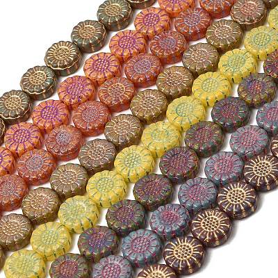 Painted Glass Beads Strands GLAA-Z021-06-1