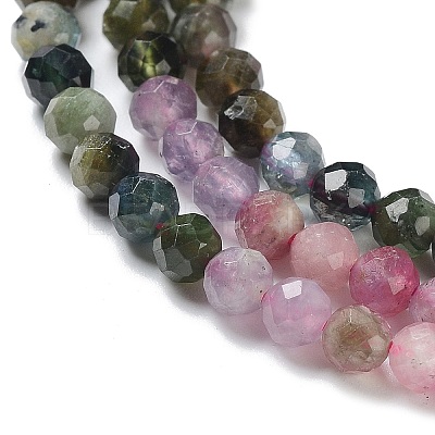Natural Multicolor Tourmaline Beads Strands G-P514-A04-03-1