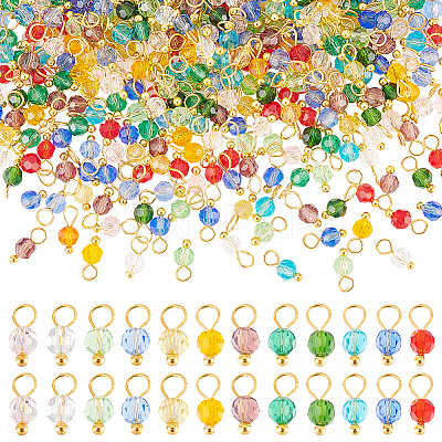 20 Sets Glass Pendants GLAA-PH0002-50-1