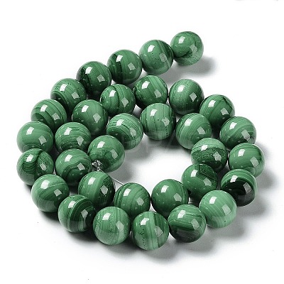 Natural Malachite Beads Strands G-F571-27AB1-6mm-1
