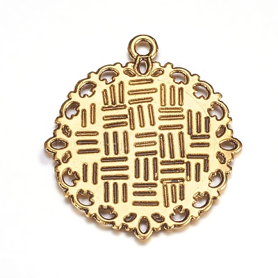 Zinc Alloy Pendant Settings for Cabochon & Rhinestone X-PALLOY-A15290-AG-FF-1