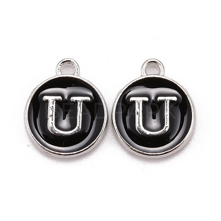 Platinum Plated Alloy Charms ENAM-S118-02U-P-1