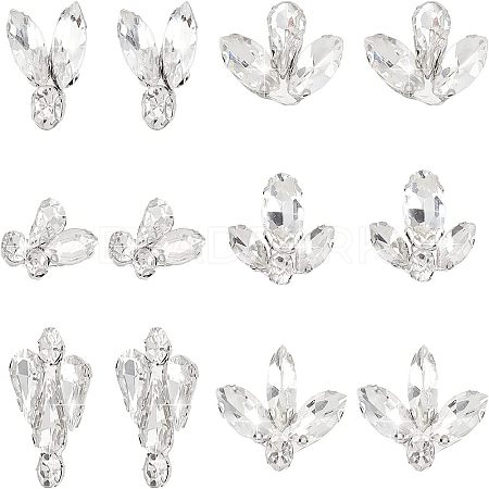 12Pcs 6 Style Sew on Rhinestone RGLA-FG0001-04-1