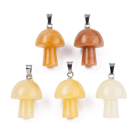 Natural Topaz Jade Pendants G-N0325-10M-1