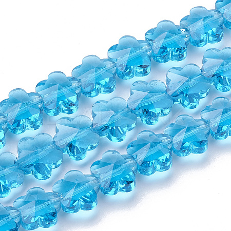 Transparent Glass Beads GLAA-Q066-10mm-C18-1
