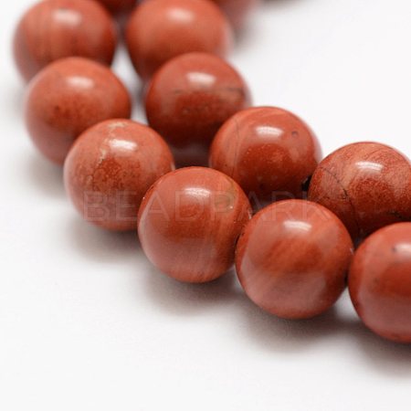 Natural Red Jasper Beads Strands G-G735-49-4mm-A--1