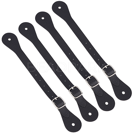 4Pcs PU Leather Spur Straps AJEW-GF0005-27A-1
