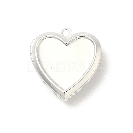 Heart Brass Locket Pendants KK-K414-12B-S-1
